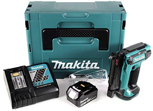 Makita DPT 353 RT1J 18 V Li-Ion Cloueur sans fil en coffret Makpac + 1x Batterie 5,0 Ah + Chargeur