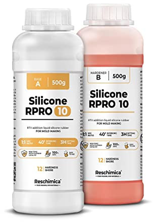 R PRO 10 Silikon Kautschuk flüssig 1:1 – weiches Abformsilikon & Dubliersilikon, ungiftig und geruchlos, ideal für Formenbau, Schmuck, Modellbau, Resin & Kunsthandwerk (1 kg)