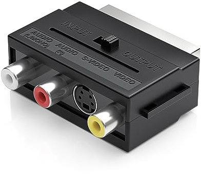 DriverGenius ScartX-2 | Adaptador RCA a SCART Bi-direccional - Convertidor SCART a RCA + S-Video para Conexión de Dispositivos de Video y Audio (DVD, Consolas, TV, Proyectores, y más)