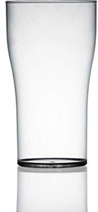 Pack of 4 Elite Tulip 2 Pint CE Marked Polycarbonate Clear Glass with Lid