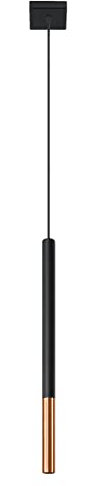 SOLLUX lighting Lámpara colgante lámpara colgante lámpara colgante - lámpara de techo acero - 1 luz - lámpara LED bombilla - cobre negro Mozaica