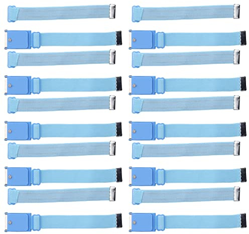 Pulsera de Descarga Estática, Correa de Muñeca Inalámbrica de Alta Conductividad Ajustable 10 Juegos Seguro Reutilizable para Taller de Fábrica para Mantenimiento Electrónico