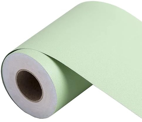 VisitRyl Selbstklebende Wandaufkleber Grenze 5cm X 500cm, TapetenbordüRe Selbstklebend BordüRe, Wasserdichte WandbordüRe FüR Zuhause BüRo Hotel Diy Dekoration HellgrüN
