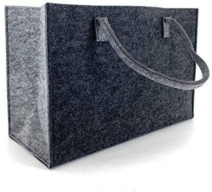 heimtexland ® Allzweck - Bolsa de fieltro para la compra, tamaño XL, 45 x 30 cm, color gris