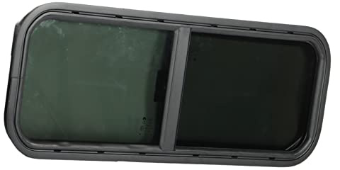 Fenêtre Coulissante de Camping car 900x300mm à Angle Rond en Verre trempé Noir pour Remorque-Fenêtre De Car