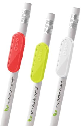 Ozio Magnetic Pen Holder, Refrigerator Pen Holder, Pencil Holder Clip with Magnet, Desk Gadgets, Office Accessories, Combo pack Red, White and Lime