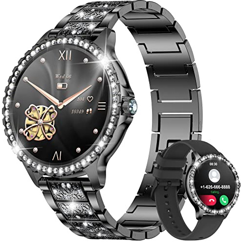 LIGE Smartwatch Damen mit Telefonfunktion, 1.32'' Zoll Voll Touchscreen Fitnessuhr mit SpO2 Herzfrequenz Schlafmonitor, IP67 Wasserdicht Schrittzähler Uhr Damen für Android iOS