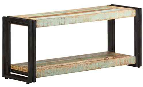 WHOPBXGAD fernsehschrank,tv Bank,tv Tisch,tv tableTV-Schrank 90x30x40 cm Altholz Massivtv Cabinet,lowboard weiß,tv Schrank Weiss,