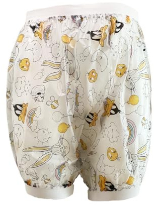 Haian Inkontinenz-Inkontinenzhose für Erwachsene, Kunststoff, TPU, bequem, bedruckt, wasserdicht, Größe L, Hase)