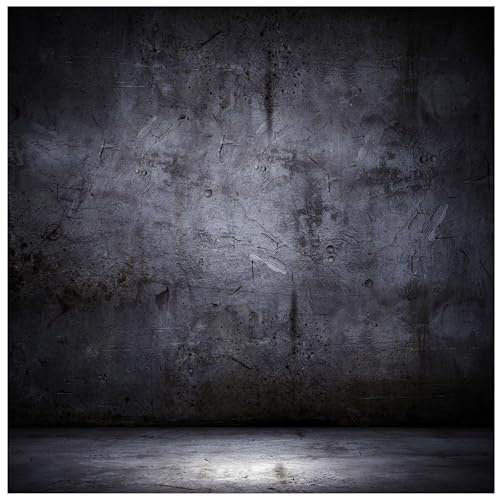 wandmotiv24 Quadratische Fototapete dunkle Steinwand, selbstklebende Strukturtapete 260g - Mittel - (100x100cm) M0003