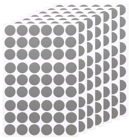 Sourcing Map 7 Sheets/378PCS Self Adhesive Screw Hole Stickers, 2.1cm/0.83 PVC Screw Hole Covers for Furniture, Wood Cabinet, Wall, Desk, Table, Bookcase, Grey