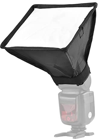 ACAGALA 17 x 15 cm / 6,7 x 6 Pouces Mini Flash Universel pour Appareil Photo Softbox Speedlite Diffuseur Pliable avec Sac de Transport de Compatible avec Flash monté Canon