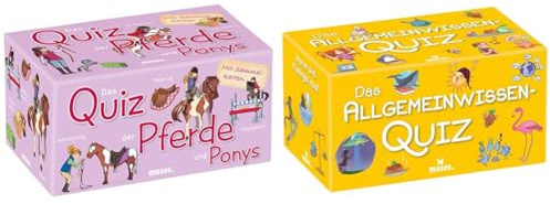 moses 90207 Das Quiz der Pferde und Ponys & Das Allgemeinwissen Quiz | Kinderquiz mit 100 Fragen | Kinderspiel für Kinder ab 8 Jahren