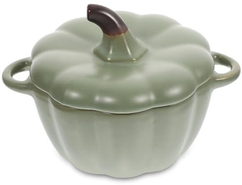 Ciieeo Ciotola in Ceramica A Forma Di Zucca Con Coperchio E Manici Per Servire Zuppe E Piatti Al Vapore Accessorio Da Cucina Per Decorazioni Di Halloween