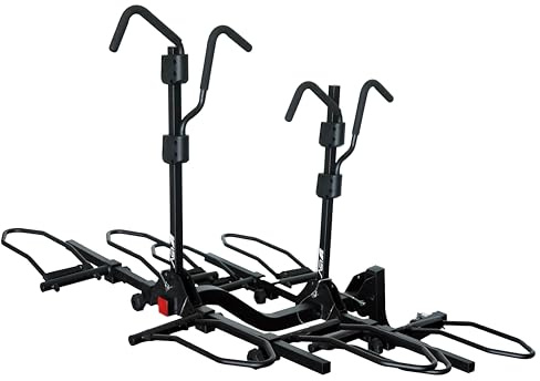 BV 4 Bike Bicycle Hitch Mount Rack Carrier for Car Truck SUV for Standard Bikes, E-Bike, Fat Tire Bikes - Tray Style Smart Tilting Design (Standard/Fat Tire 4 Bikes)