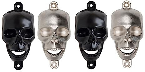 Amosfun 3 Juegos Abrebotellas Calavera Removedor De Tapa De Cerveza Bottle Opener Wall Mounted Colector De Tapa De Cerveza Abridor De Cerveza De Montaje En Pared Aleación De Zinc 4 Uds * 3