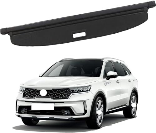 LUlude Auto Einziehbarer Laderaumabdeckung Kofferraum für Kia Sorento 2021+, Schutz Der Privatsphäre Abdeckung Hutablage, Ausziehbar