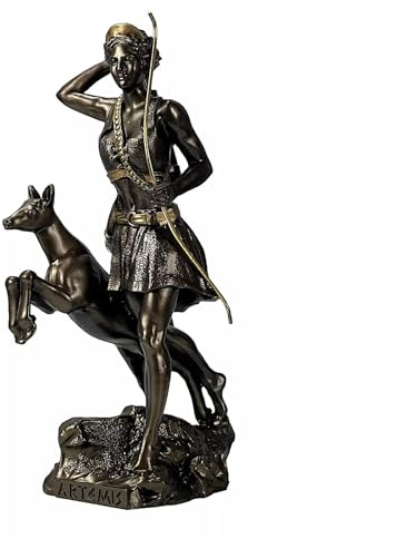 Artemis Diana Griechische römische Göttin Statue Skulptur Figur Bronze-Effekt 17 cm