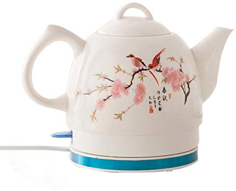 GSZCCZS Bollitore Elettrico, teiera Kung Fu con potenziamento Automatico, Ceramica, 1,0 Litri, Visione Bianca