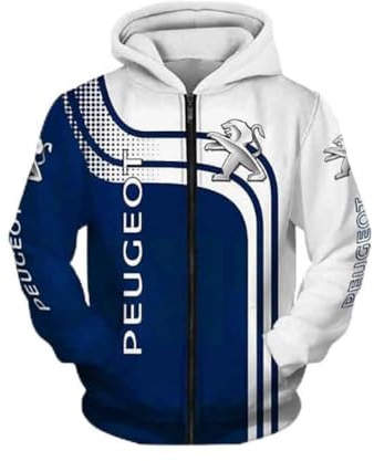 AIMXGBPS Sweat à Capuche en Coton à Manches Longues pour Peugeot 508 SW 2014-2018, Veste Confortable,L-B