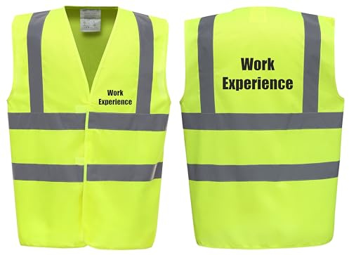 Brook Hi Vis Premium Safety Vest – Work Experience Printed Front & Back, High Visibility Waistcoat in 14 Vibrant Colours.