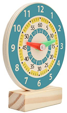 COSMEVIVI Educational Toys for Year Old Wooden Clock Teaching Aid Boys and Girls Early Learning Toy Number Clock Model