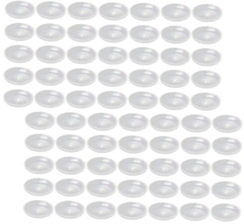 CVUTOVO Temple Candle Drip Protective Disc 100Pcs Plastic Drip Protectors for Table Candle Supplies Commemorative Church Services