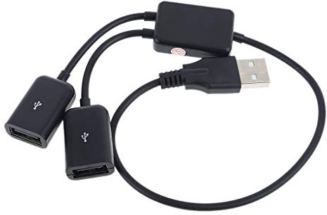 Oxtxuzdm Cable USB OTG Hub de alta velocidad USB 2.0 macho a doble hembra, adaptador de cable convertidor, cable tipo C