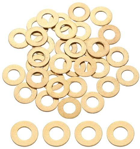 PATIKIL 100 Pz Rondella Piatta In Ottone M6 6 Mm ID Rondelle Metriche