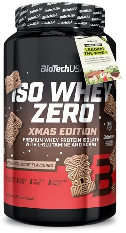 BioTechUSA Iso Whey Zero | Premium Whey Protein Isolate | Grass-Fed | Enzyme-Free | Sugar- and Gluten-free, 908 g, Spakulatius Kex