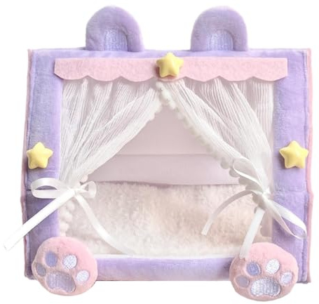 Ziennhu Miniatur Möbel – Niedliches Puppenschlafbett | Kreatives Spielzeug Tischdekoration Puppenhaus Zubehör Prinzessinnenbett Rollenspiel Zubehörs Kinder Geschenk Miniaturspielzeug Puppenbett