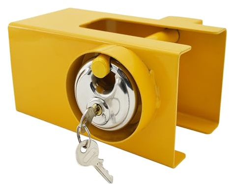 Släpvagnslås - Stål 20 x 10 x 8 cm | Universella bilar med lås för släpvagn, lösenord och nycklar, säkert hänglås |, båtar, pickup