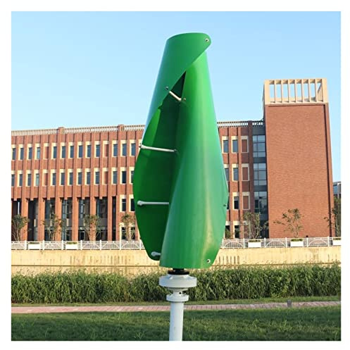 Aerogenerador Eolico Generador de turbina eólica de 10KW, turbina Vertical, molino de viento de energía libre alternativa, controlador híbrido de 24V 48V 96V for uso doméstico(Groen,24V)