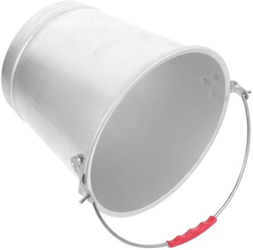 ERINGOGO Cubo de Aluminio Grueso 9l, Cubo para Leche y Agua, Resistente y Portátil de 28 Cm, Contenedor Multiusos para Granja y Playa, Almacenamiento Fácil y Duradero