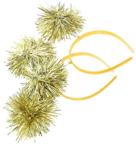 GETAJGHSD 2 Stück Kinder Stirnband aus Goldenem Lametta Leichtes Haaraccessoire Passend zu Verschiedenen Frisuren für Halloween und Karneval