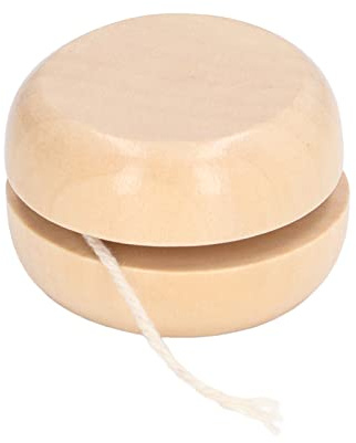 Ahgsup Holz-Yo-Yo-Set Zum Selbermachen, Hochwertige, Langlebige, Unbehandelte, Schlichte Holz--Yos für , Tragbares Spielzeug für Kleinkinder