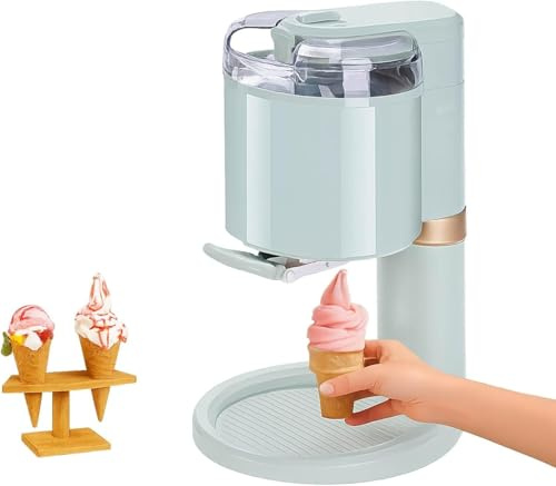 Mini machine à crème glacée douce, machine automatique à yaourt glacé, appareil à dessert de 1 L pour cuisine, passe au lave-vaisselle, fonctionnement à une touche