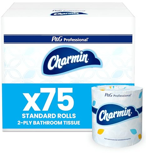 Charmin For Commercial Use Toilet Paper, Individually Wrapped, 2-Ply Standard Roll, 75 Rolls/Case, 450 Sheets/Roll