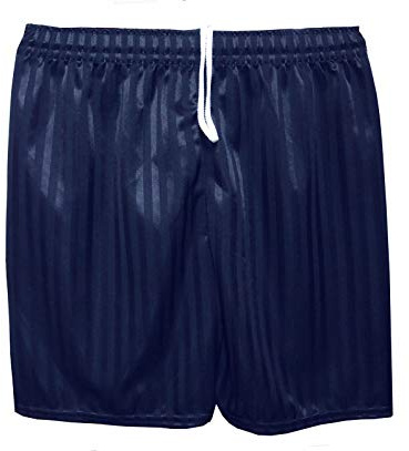 Home Crafts Men Women Boys Girls Summer Gym Football Cycling Indoor Outdoor Games Shadow Stripe PE Shorts Drawstring (Medium, Navy Blue)