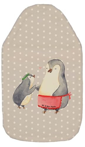 Mr. & Mrs. Panda Wärmflasche Pinguin mit Kind - Geschenk, beste Mama, Opa, Wärmflaschenbezug, Muttertag, Mutti, Schwester, Familie,