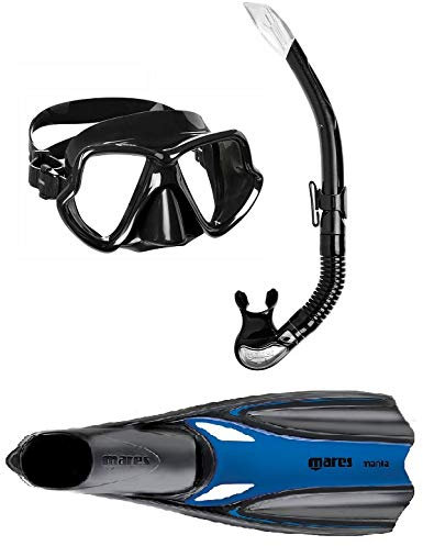 Mares Wahoo + Manta Schnorchelset (schwarz-blau, 36/37)