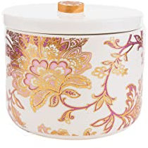Caja de porcelana decoración tailandesa flower 10 x 10 x 11 cm x 11 cm recuerdo idea regalo