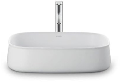 Duravit Zencha Aufsatzbecken 550 mm, ohne Hahnloch, 23735532791, Farbe: Weiß