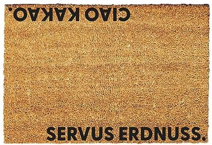 Giftstory Kokosmatte Fußmatte Kokos CIAO KAKAO für Innen und Außen 60x40 Fussmatte Haustür - Willkommen Doormat Mat Lustig Türmatte - Geschenk Gift Gadget