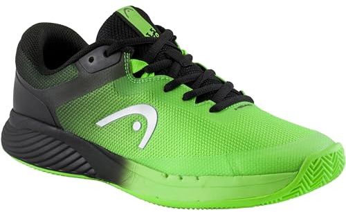 HEAD Scarpe da tennis da uomo Sprint Evo 3.5 Clay, Nero/verde fluo, 43 EU
