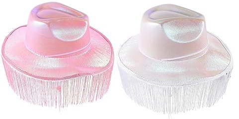 UPKOCH 2stücke Einstellbare Western Stil Glitzer Fransen Hüte Für Partys Karneval Hochzeiten Farbenfroh Und Leicht Für Cosplay Und Themenveranstaltungen