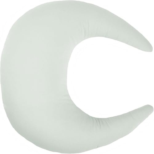 snuggle me® Stillkissen klein - Stillmond mit Stillkissenbezug aus 100% Bio-Baumwolle, Stillhörnchen mit Fiberfill-Faserkern, Maschinenwaschbar & Atmungsaktiv (Sage) | Flasche & Stillkissen mit Bezug aus Bio-Baumwolle und Faserfüllung, Neugeborenen-Essentials für Reisen