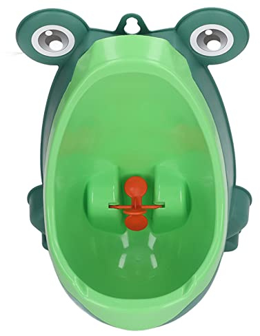 Orinatoio per Bambini, Forma Animale Che Mira Al Bersaglio Allenatore di pipì Orinatoio Montato a Parete Efficace Robusto con Ventosa per Bagno per Ragazzi (GREEN)