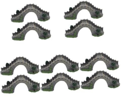 BESPORTBLE 10 STK Mikrolandschaftsbrücke Mini-Puppenhausbrücke Märchengarten Brücke kleine Landschaftsbrücke Dekorative Brücke PVC Brücke PVC-Brücke Mini-Gartenbrücke Mini-Gartendekoration