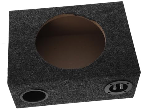 SOLUSTRE Caja de Subwoofer Que Mejora el Rendimiento del Sonido para Automóvil de 10 Pulgadas y Estructura de Madera y Felpa Diseño Elegante